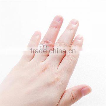 Copper Open Adjustable Rings Silver Plated Hollow Heart photo-3