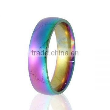Stainless Steel Unadjustable Rings Multicolor