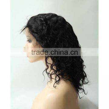 Black Rose Elastic Band Brazilian Hair Glueless Full Lace Wig, African Braided Human Hair Full Lace Wig photo-4