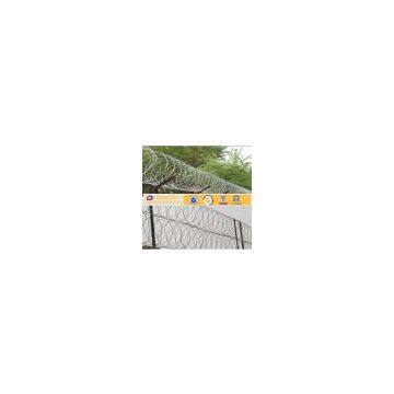 Galvanized razor barebd wire