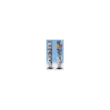 Portable Acrylic Double Side Floor Literature Magazine Display stand Rack 12 compartments