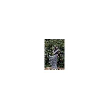 Lover Sculpture Water Fountains , Copper Outdoor Water Fountains For Backyard