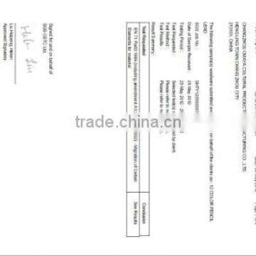 EN71 PART 3 Certificate of color lead