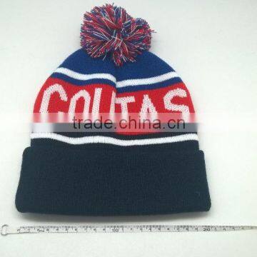 Promotional acrylic custom jacquard knitted beanie