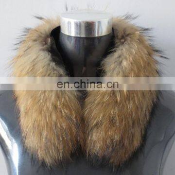 Hand made genuine raccoon fur collar custom size/color fur collar