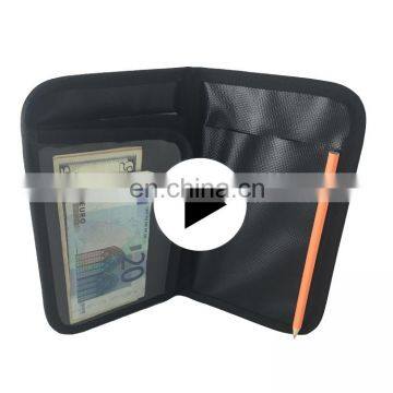Waterproof Black Tarpaulin RFID Wallet For Passport And Money