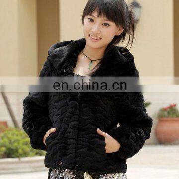 2015 women rabbit fur coat with wholesale