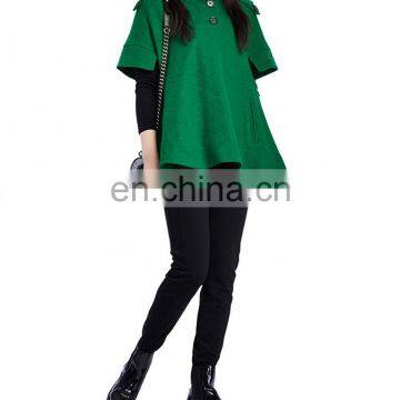 Womens Wool Poncho Cashmere Jacket Winter Cloak Coat photo-3