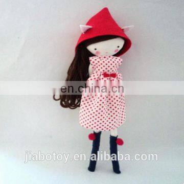 Maria handmade rag doll cloth doll with dress, socks and bow