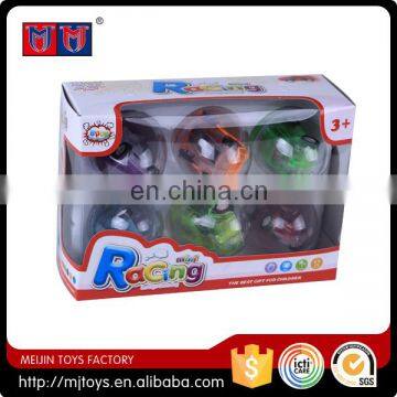 DIY sticker eggshell mini racing toy car plastic capsule pull back car for sale