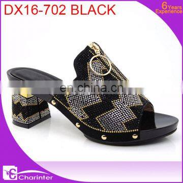 Wholesale Italian Ladies Shoes Ladies High Heel Shoes Ladies Slipper With Stones photo-2