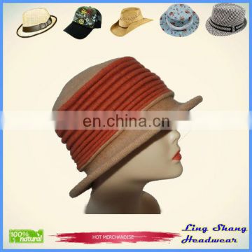 100% Wool Bucket Hat With Thread Style Winter Hat