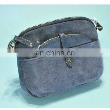 Blue Crossbody Bag with separable Pouch inside