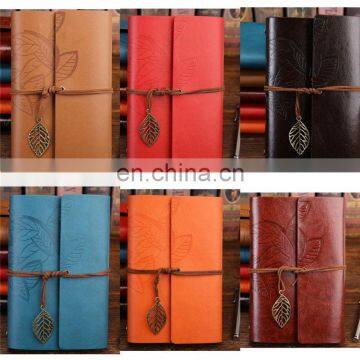 Vintage Notebook String Leaf Diary Travel Leather Paper Journal diary Books Sketchbook