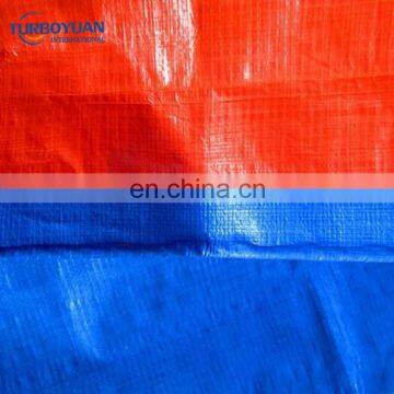 blue / orange heavy duty uv stabilized plastic fabric sheets 180g pe waterproof tarpaulin