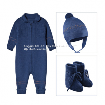 Wholesale Products Unisex Baby Winter Clothes Romper Baby Girl 3-24 Months Baby Siamese Jumpsuit With Cap photo-3