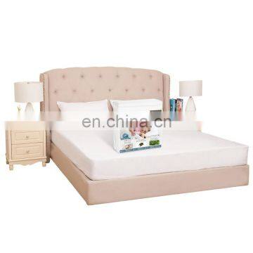 Custom quilting printed smooth luxury or elastic straps style waterproof home textile mattress pad