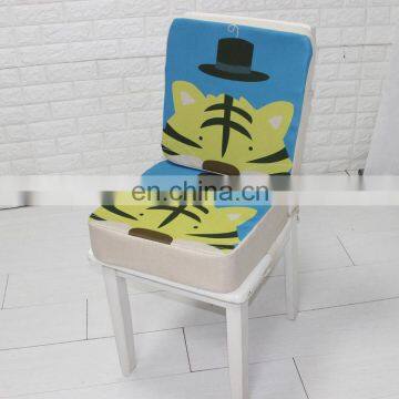 Thickened Cartoon Square Seat Cushion For Kid Bandage Fixed Bottom Home Tatami Floor Children Dining Chair Heightening Cushions photo-3