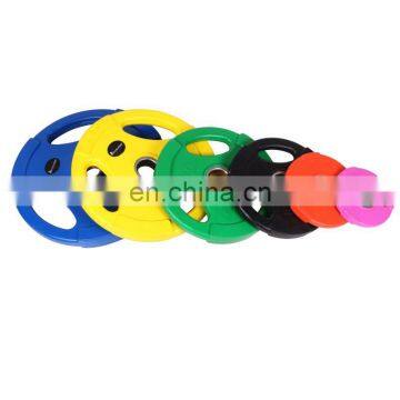 New Design Color Weight Lifting Rubber Plate With 3 holes For Home Use