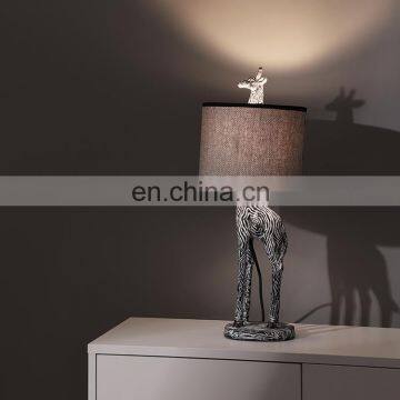 Unique Giraffe Animal Shape Vintage Modern Nightstand Desk Lamps for Hotel Bedroom photo-5