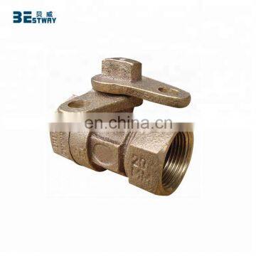 Brass or bronze lockable ball valve