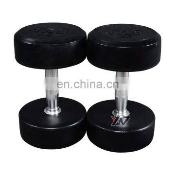 Fitness Equipment Round Head black  pu barbell plate