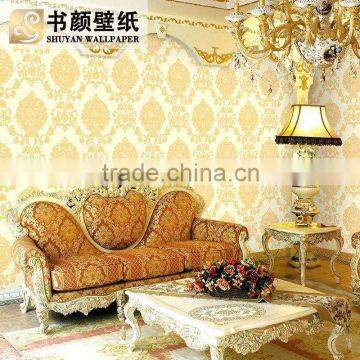 3D Stereoscopic Warm Deep Embossed European Damascus Bedroom Living Room TV Special PVC Background -3d Wall Paper Designer Wal photo-2