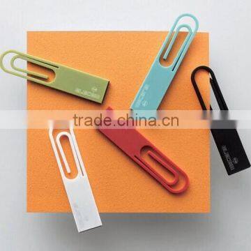 8g China Factory Direct Product Plastic Paper Clip Usb Flash Drive photo-3