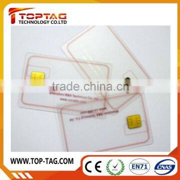 Clear pvc plastic blank card / dual interface clear contact IC card