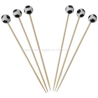 Craft ball end bamboo decorated party picks skewers