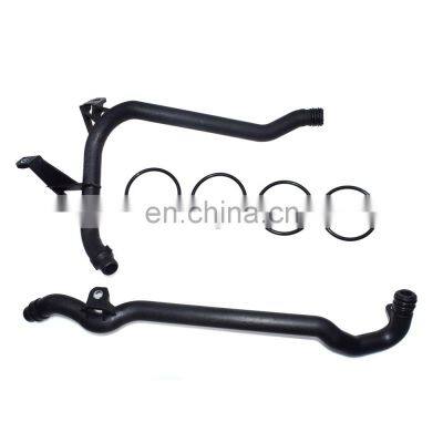 2PCS Heater Inlet Coolant Pipe w/ 4 O-rings For E38 E39 11531705210,11537502525