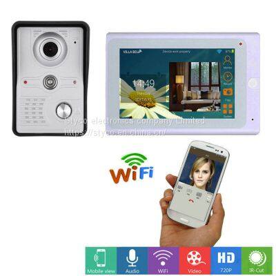 Беспроводная/проводная система видеодомофона с Wi-Fi и IP-адресом