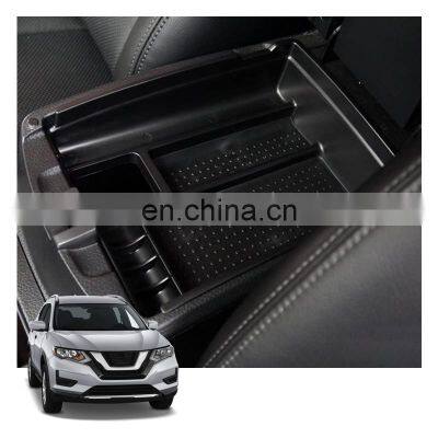 Interior Accessories Parts Silicone Armrest Rest Storage Box Center Control Console Organizer Tray For Nissan Rogue X-Trail