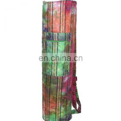 wide range of batik print zippered washable custom designed yoga mat bag Indian supplier