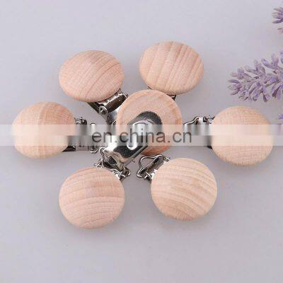 25mm for garment plastic clip custom wooden pacifier wood clip suspender