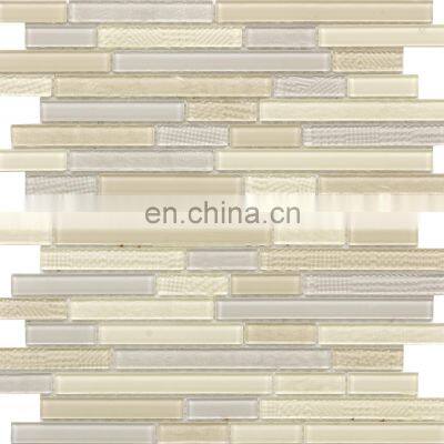 300 x 306mm 4mm Square Ceramic Mosaic Tile  Rectangular Strip Bathroom Kitchen Glass Backsplash