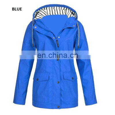 Manufacturer Customized Brand Printing/embroidered Women's Mid-length Loose Large Size Windproof Raincoat Jacket Crop Top photo-4