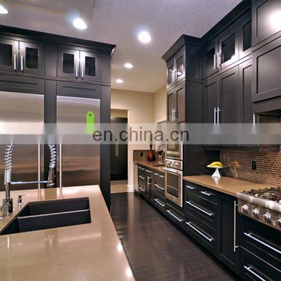 CBM Black Contemporary Modern L Shaped Kitchen Cabinet Shaker Design Philippines