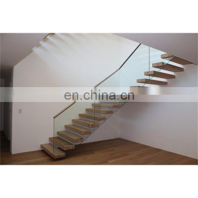 Wholesale Solid Wood Tread Stairs Floating Cantilevered Staircase