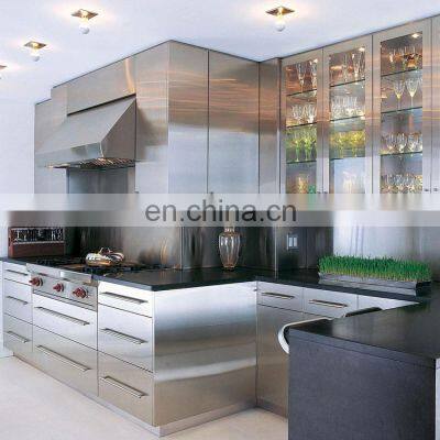 Modern stainless steel kitchen cabinet styles direct from china