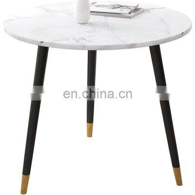 Modern simple design luxury manmade plate size round tea table combination