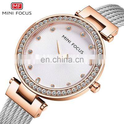 MINI FOCUS MF 0423L Casual Quartz Watches Set for Women Diamond Waterproof Fashion Brand Watch Luxury Women