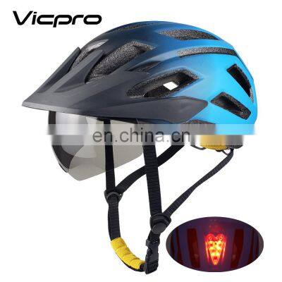 New model inmould superlight custom bicycle helmet with LED light