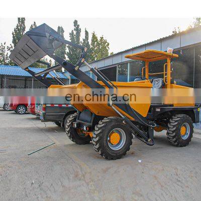 Multifunctional Constructed 5 Ton Site Dumper Agricultural Dumper Truck With Front Self Loading Bucket