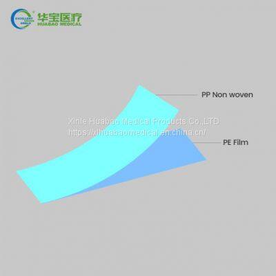 Pe Coated Non Woven Medical Pe Film Isolation Gown Material Coveralls Material photo-2