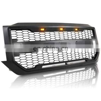 Black Grille For Silverado 1500 2016 2017 2018 Front Grill w/3+2 Light