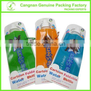 gravure print customized plastic foldable water bottle