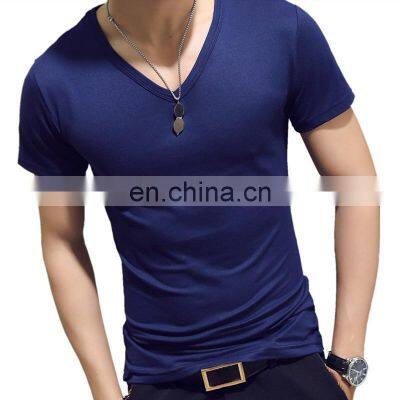 Online shopping print your logo custom t-shirt for men v-neck t-shirts for men cheap custom t shirt