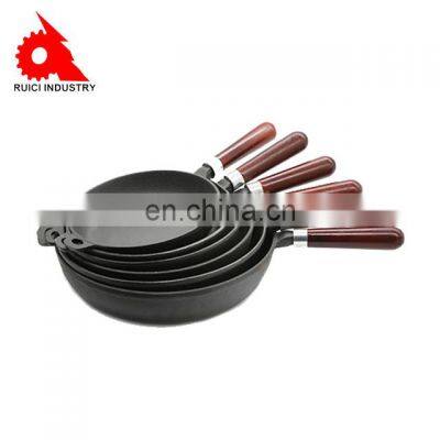 26cm Vegetable Oil Surface Cast Iron Deep Non Stick Frying Pan With Lid photo-5