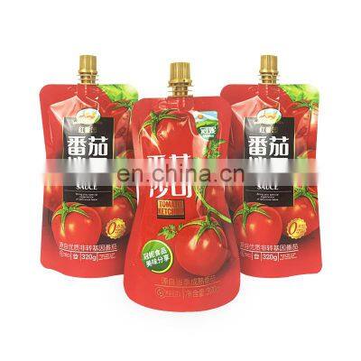 Custom printed retort pouch sauce packaging bag tomato sauce paste bag sachets bag ketchup spout pouch